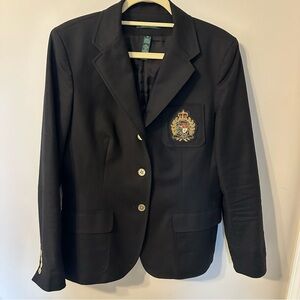 Lauren Ralph Lauren Black Blazer with Crest